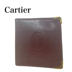 極美品/良品】 Cartier カルティエ マストライン 二つ折り財布 ボルド