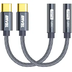 【特価セール】ENVEL イヤホン ジャック 変換 タイプc イヤホン アダプター 2個 USB Type C 3.5 mm オーディオ 変換 Samsung Galaxy S23 S22 S21 S20 FE Ultra Tab S8 S7 iPhone 1