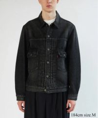 リーバイス エディフィス 別注 Type 1 デニムジャケット ノーカラー 黒
