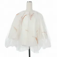 ドリスヴァンノッテン DRIES VAN NOTEN チュールレイヤード ノーカラージャケット ブルゾン 38 ホワイト 白のサムネイル