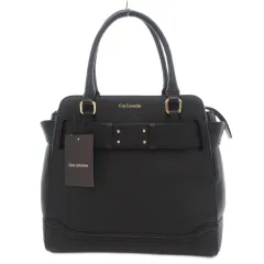 ギラロッシュ Guy Laroche タグ付き ハンドバッグ 黒 ブラック ロゴ ベルトデザイン 金具 /SX ■GY74のサムネイル