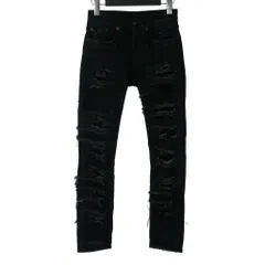 アールサーティーン R13 Alison Skinny スキニー デニムパンツ クラッシュ加工 24 黒 ブラック R13W0005-275のサムネイル