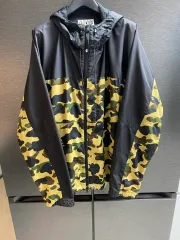 BAPE イエローカモフラ ウールカモフラージュ ウィンドブレーカー ジャケット XL 出品のサムネイル