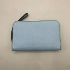 希少　新品未使用　Marc by Marc Jacobs　マークジェイコブス　長財布　ラウンドファスナー　リストレット　ストラップ　レザー　水色　ブルーのサムネイル