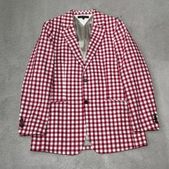 タリアトーレ TAGLIATORE 44サイズジャケットお洒落赤ギンガムチェック