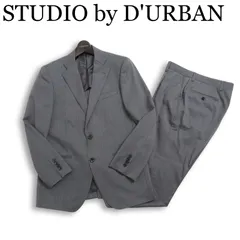 STUDIO by D'URBAN ダーバン 通年★ 背抜き アンコン ストライプ ビジネス セットアップ シングル スーツ Sz.92A5 メンズのサムネイル