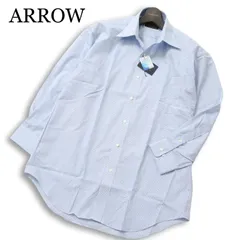 【新品 未使用】 ARROW アロー チョーヤ 通年 吸水 防汚 加工★ 長袖 チェック シャツ ワイシャツ Sz.40-78 メンズのサムネイル