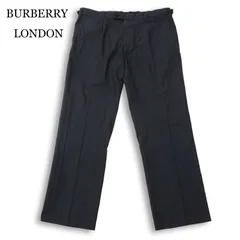 BURBERRY LONDON バーバリー ロンドン 春夏★ ストレッチ ストレート スラックス パンツ 大きいサイズ Sz.94 メンズ 紺のサムネイル