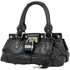 Chloe クロエ パディントン ハンドバッグ パテントレザー 南京錠