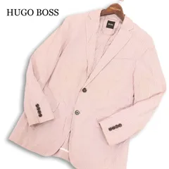 HUGO BOSS ヒューゴボス 通年★ ストライプ アンコン テーラード ジャケット Sz.46 メンズのサムネイル