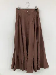 Jasmi SILK ロングスカート M ブラウン レディース