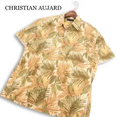 90s~00s★ CHRISTIAN AUJARD HOMME クリスチャンオジャール オム 春夏★ 半袖 ボタニカル総柄 アロハ シャツ Sz.L メンズのサムネイル