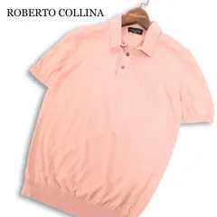 イタリア製★ ROBERTO COLLINA ロベルトコリーナ 春夏★ 半袖 ニット ポロシャツ Sz.44 メンズのサムネイル