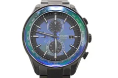 CITIZEN シチズン アテッサ AT8314-53L（H800-00DB002） 腕時計 チタン ブルーグリーン エコドライブ電波時計 メンズ 2148104058867 【200】【中古】