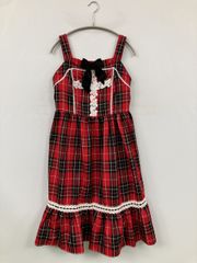 BABY♡タータンチェック裾スカラップジャンパースカート - メルカリ