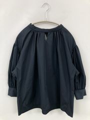 ELENDEEK 肩リボンデザイン半袖ブラウス 黒 F コットン混 上品 - メルカリ