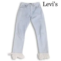 LEVI'S MADE & CRAFTED リーバイス 501S 29502-0083 USED加工 ストレッチ フリンジ デニム パンツ  Sz.25　レディースのサムネイル