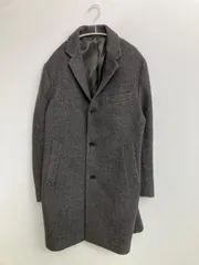 A DAY IN THE LIFE UNITED ARROWS アデイインザライフユナイテッドアローズ チェスターコート L グレー ウール・ニット カシミヤ 無地 ミドル丈 ロング丈 フードなし メンズ