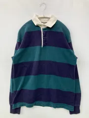 L.L.Bean エルエルビーン ポロシャツ グリーン ボーダー柄 長袖 メンズ