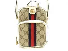 GUCCI グッチ バッグ オフィディア GGスプリーム ショルダーバッグ ベージュ/ホワイト ﾊﾞｯｸﾞ 671682 ショルダーバッグ PVCコーティングキャンバス/レザー ホワイト ユニセックス【中古】
