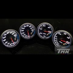 ✨TMK Racing 追加メーター 3連セット 油圧 油温 水温✨ - メルカリ