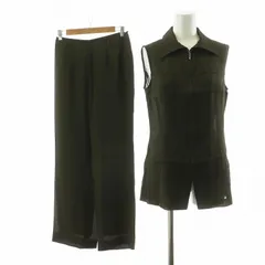 ロートレアモン LAUTREAMONT セットアップ 2点セット 上下 スラックスパンツ ノースリーブシャツ ブラウス 3 カーキ 3110-53058 /NQ