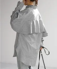 HUG.U バックフリルストライプシャツ  Fのサムネイル