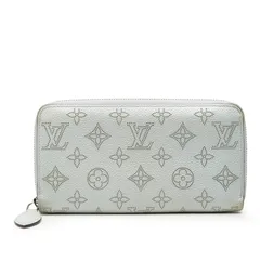 ルイ ヴィトン モノグラム マヒナ ジッピーウォレット 長財布 M82197 ライトブルー レザー レディース LOUIS VUITTON【252-70953】