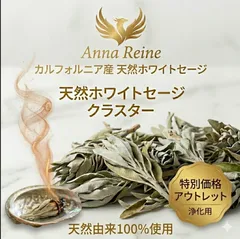 Anna Reine Outlet｜無選別ホワイトセージ クラスター枝つき100g　無農薬 浄化用カリフォルニア産 浄化用【選別工程を省いたからできる特別価格】スマッジング 瞑想 ヨガ 天然 ヒーリング