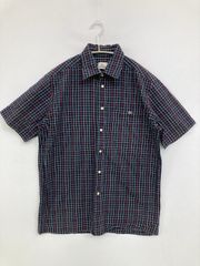 美品 グッドイナフ ヘリンボーン チェック 切替 オープンカラー シャツ