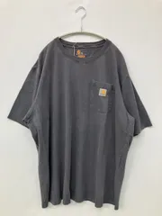 Carhartt カーハート Tシャツ/カットソー XL グレー 無地 ワンポイント ブランドロゴ ミドル丈 半袖 クルーネック(丸首) メンズ