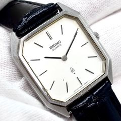美品 SEIKO 5E31-5B10 ドルチェ シルバー文字盤 クオーツ メンズ