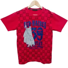 BLUE CROSS ONE PIECE シャンクス 半袖Tシャツ L レッド 赤 ワンピース RED HAIRED 39 PIRATES アニメ 漫画 キャラクター プリントT 市松模様 キッズ ジュニア 古着 メンズ レディース ユニセックス ストリートのサムネイル