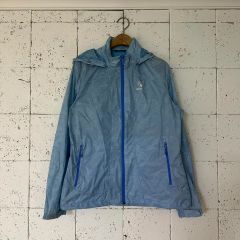 AIGLE ナイロンジャケット 青チェック テック tech - メルカリ