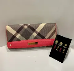 DAKS チェック長財布 ピンク(保証書あり)のサムネイル