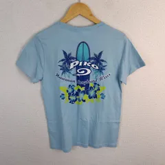 PIKO ピコ Hawaiian Longboard Wear サーフ Ｔシャツ バックプリント ライトブルー L レディース 古着 Y2K ストリートのサムネイル