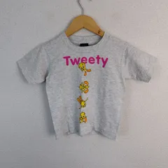 Warner Bros. ワーナーブラザーズ Tweety トゥイーティー キャラクター Ｔシャツ プリント グレー  古着 レトロ ギャルのサムネイル