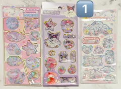 組み合わせ変更可能！　３枚セット　サンリオ　ハローキティ　マイメロディ　クロミちゃん　シナモンロール　ハンギョドン　海外正規品　ウォーターシール　シール帳　まとめ買い　まとめ売り　かわいい