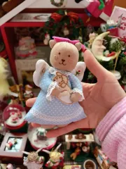 ヴィンテージ クリスマス 天使 クマ ドール オルゴール オーナメント
