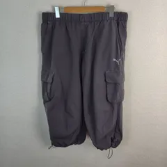 PUMA プーマ カーゴパンツ クロップドパンツ 7分丈 裾ドローコード ロゴ刺繍  メンズ 古着 テック系 スポーツMIXのサムネイル
