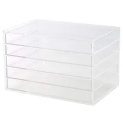 無印良品 重なるアクリルケース・横型5段 約幅25.5×奥行17×高さ16cm 15915491 透明t 2bf294a4