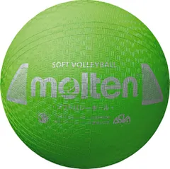 モルテン molten バレーボール  ソフトバレーボール 検定球 グリーン 柔らか素材 JVA検定 日本ソフトバレーボール連盟公認モデル 突き抜け防止バルブ 専用メジャー付き ゴム カラー豊富  S3Y1200G グリーンのサムネイル