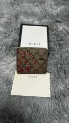 グッチ キングスネーク 二つ折り財布 GGスプリーム