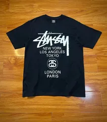 【新品未使用】STUSSY ステューシー ワールドツアー限定 クルーネック Tシャツ 半袖 ユニセックス