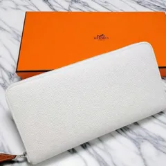 【HERMES・新品】B刻印 2023年製  保証有！鑑定書付！ エルメス アザップロング シルクイン 長財布 グリペール ルビー ホワイト エプソンのサムネイル