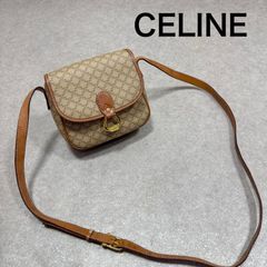 ◇極美品◇オールドセリーヌ ショルダーバッグ マカダム柄 PVC×ヌメ革