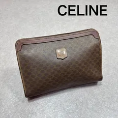 CELINE セリーヌ マカダム クラッチバッグ セカンドバッグ PVC レザー