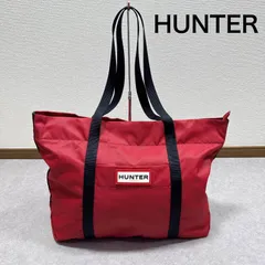 HUNTER ハンター ナイロン トートバッグ レッド ラバープレートロゴのサムネイル