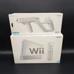 Nintendo ニンテンドー Wii 本体 シロ RVL-001 Wiiザッパー RVL-023 セット 【定価25,000円】 箱あり 任天堂 据え置き ゲーム機 レトロゲーム 周辺機器 シューティング