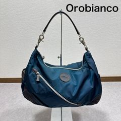 美品】オロビアンコ 千鳥格子柄 ショルダーバッグ ナイロン レザー